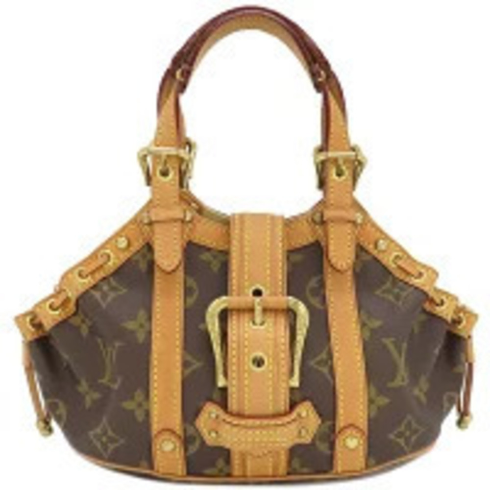 Louis Vuitton Theda Handbag Monogram Canvas Brown Bag